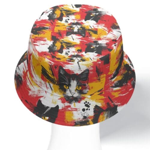 reversible rallyprint bucket hat - kansas city red/gold/white/cats - Image 7