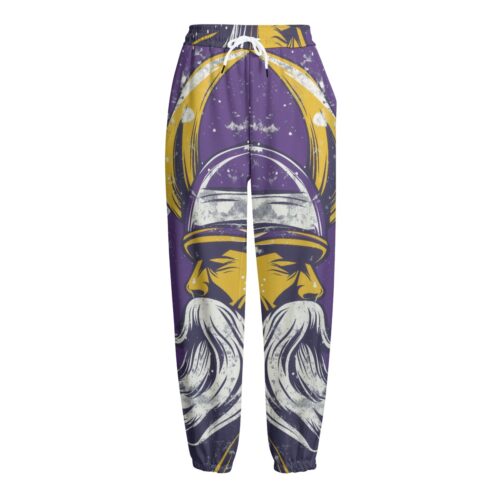 unisex fleece pants – minnesota nordic purple/gold