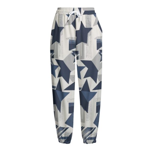 unisex fleece pants – dallas navy/white/silve