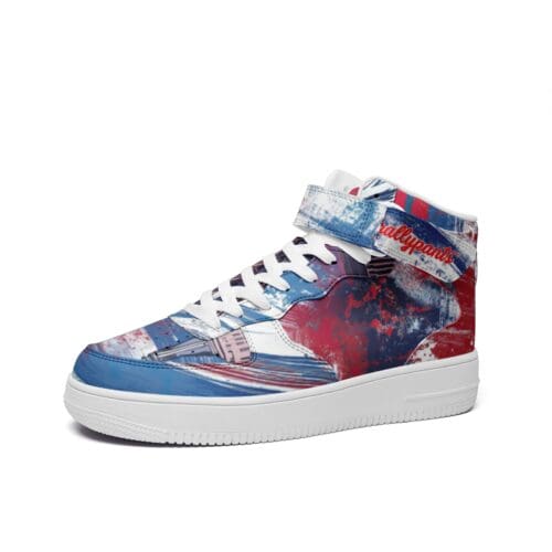 rally force one high-top kicks – new york blue/red/white rallyprint