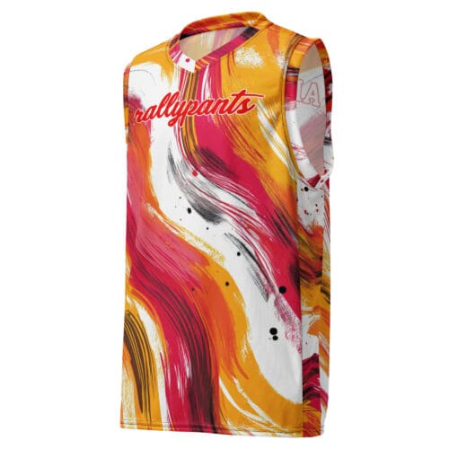 recycled unisex basketball jersey – kansas city red/gold/white rallyprint