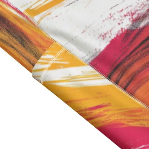 women's yoga leggings –kansas city red/gold/white rallyprint - Image 3