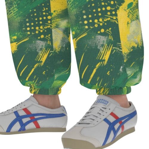 All-Over Print Men'S Thick Sweatpants : oakland green/yellow - Image 6