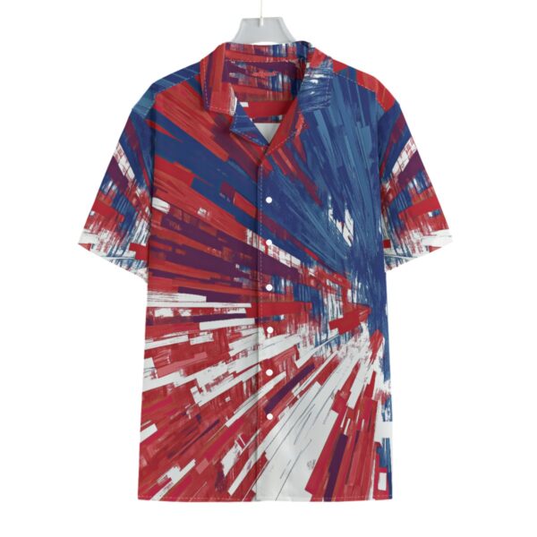 men's hawaiian shirt - los angeles red/blue/white