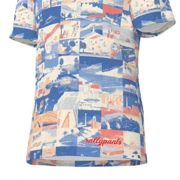 men's cotton t-shirt - los angeles blue/white/red - Image 7