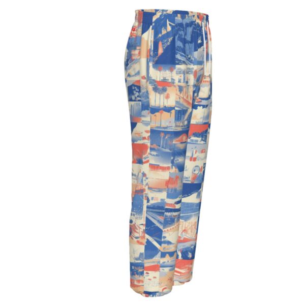 unisex premium cotton sweatpants - los angeles blue/white/red - Image 3