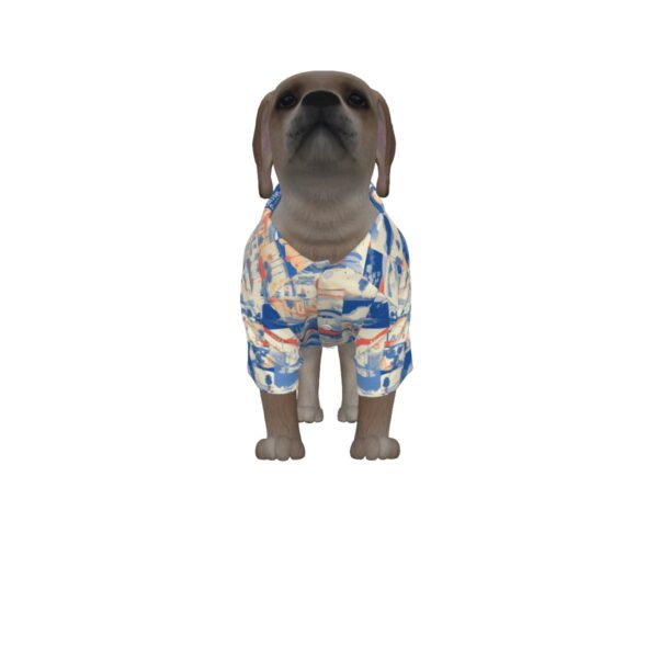 pet's hawaiian shirt - los angeles blue/white/red