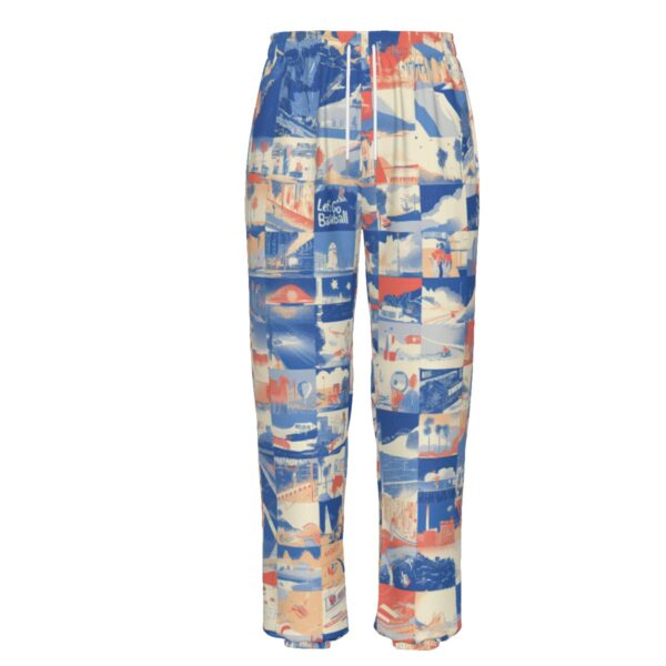 unisex premium cotton sweatpants - los angeles blue/white/red - Image 4