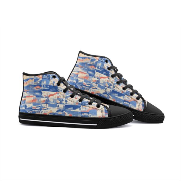 unisex high top canvas shoes - los angeles blue/white/red - Image 6